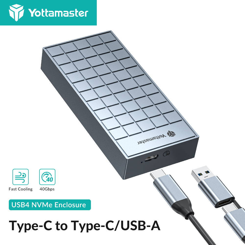 Thunderbolt 4 External Ssd 4Tb - Yottamaster 외장 하드 드라이브 케이스, M.2