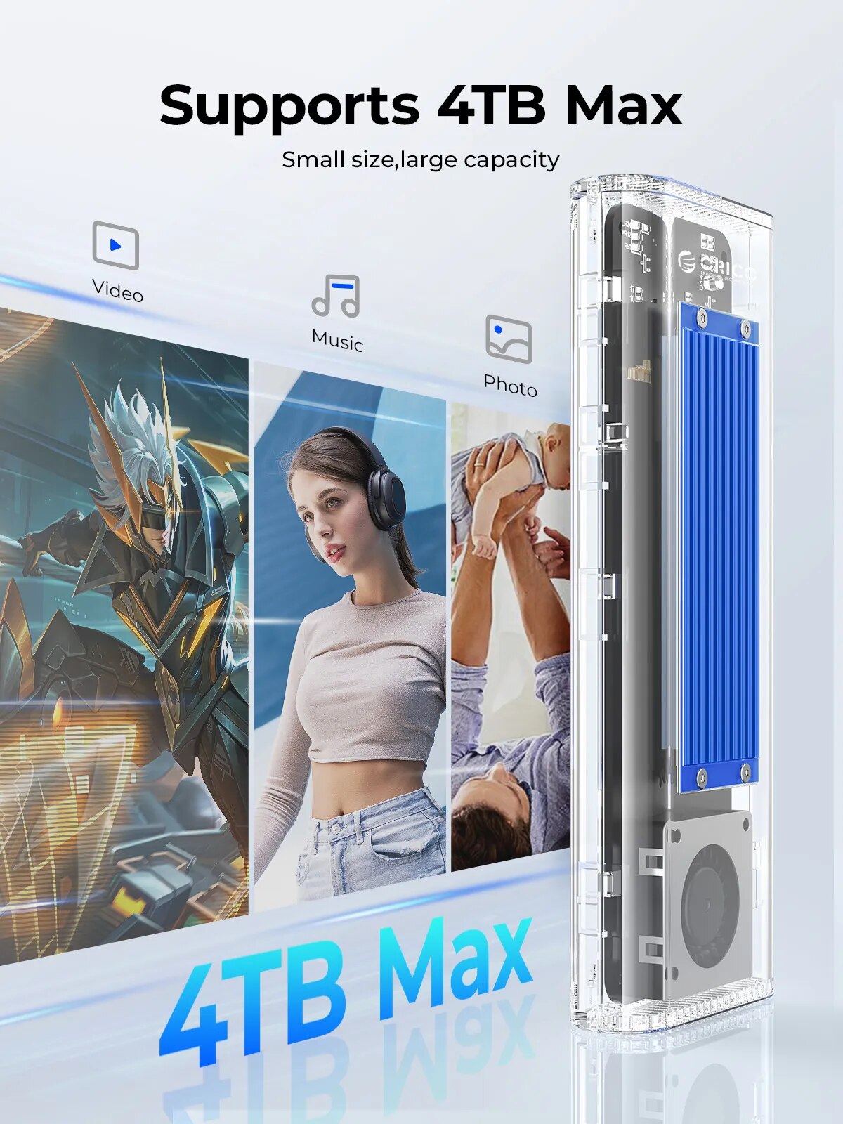 ORICO 냉각 선풍기 포함 SSD 케이스, 40Gbp - Thunderbolt 4 External Ssd 4Tb 리뷰 및 가격
