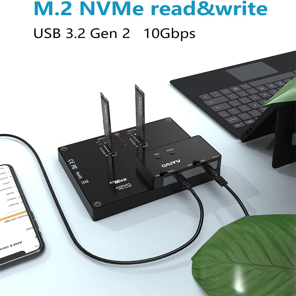 MAIWO 2베이 M2 NVMe 도킹 스테이션 툴리스  - 8Tb M2 Nvme Ssd 리뷰 및 가격