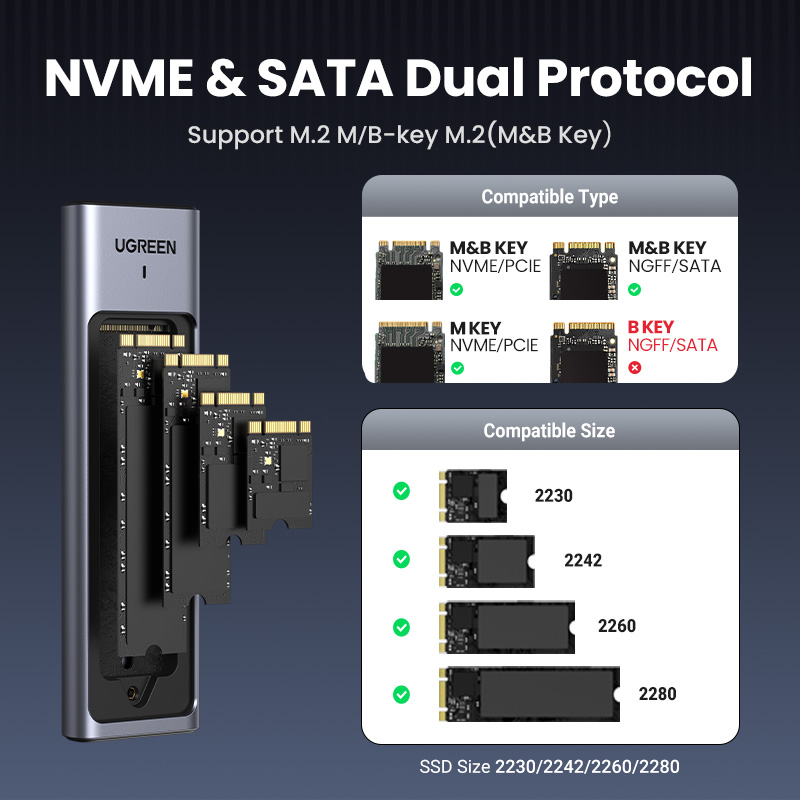 UGREEN 20Gbps M2 SSD 케이스 M.2 N - 8Tb M2 Nvme Ssd 리뷰 및 가격